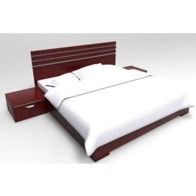 Alicia Brown 4.5ft X 6ft Bedframe With Bed Side