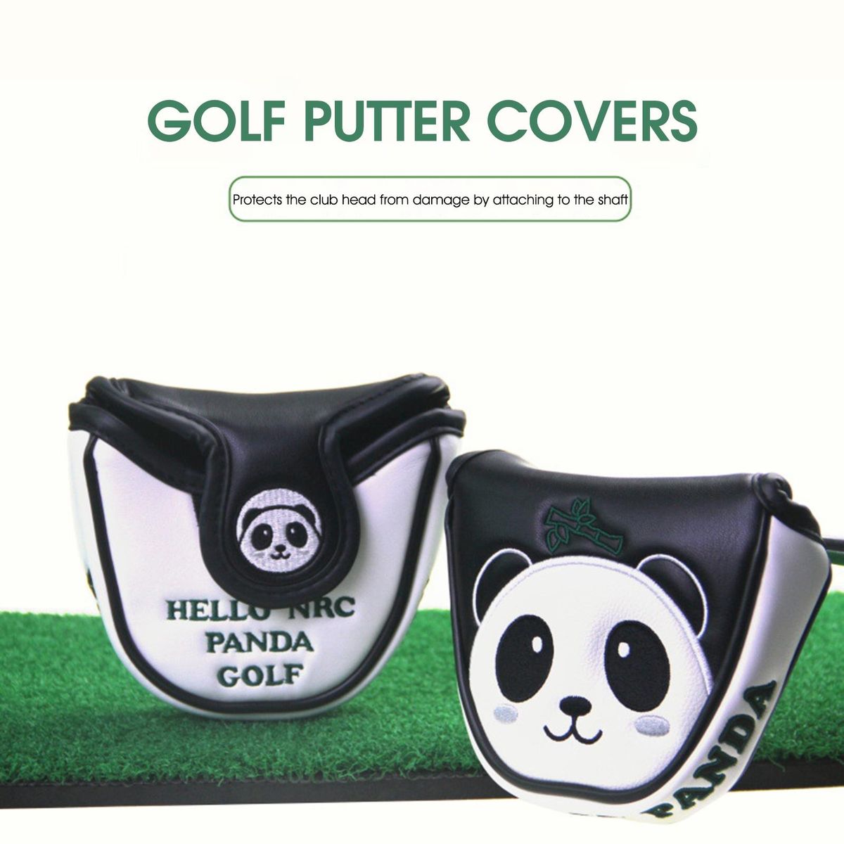 Golf Driver Cover Cute Mallet Putter Headcover Round