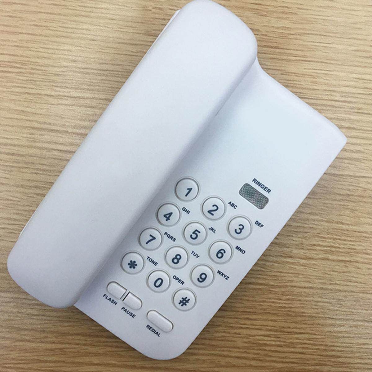 NEW White Black Desktop Home Wall Mount Office Corded Phone Telephone White (white)