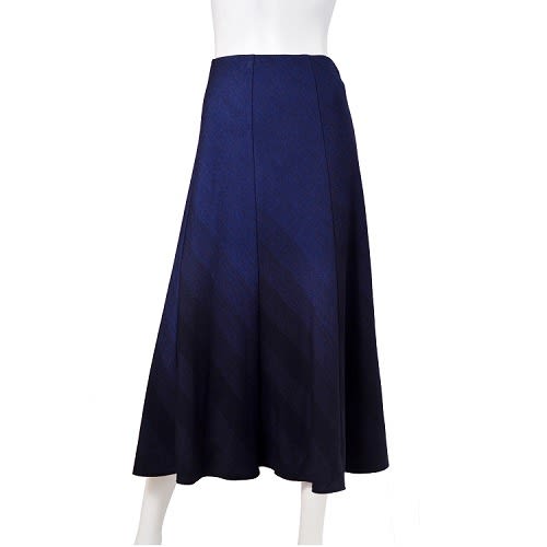 Women Collection Ombre Striped A-line Skirt