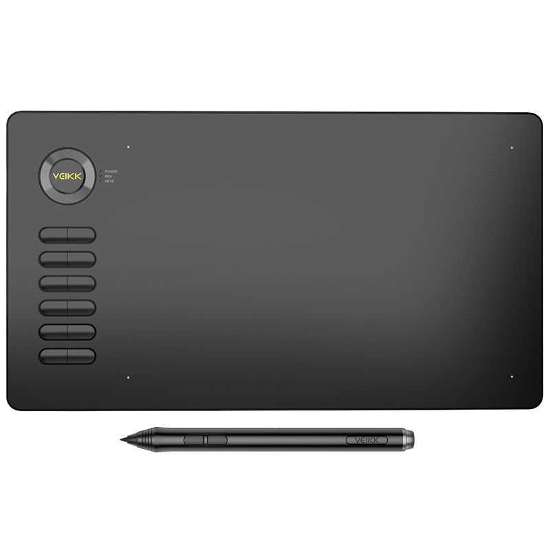 A15 10x6 Inch 5080 LPI Digital Writing Tablet - Black