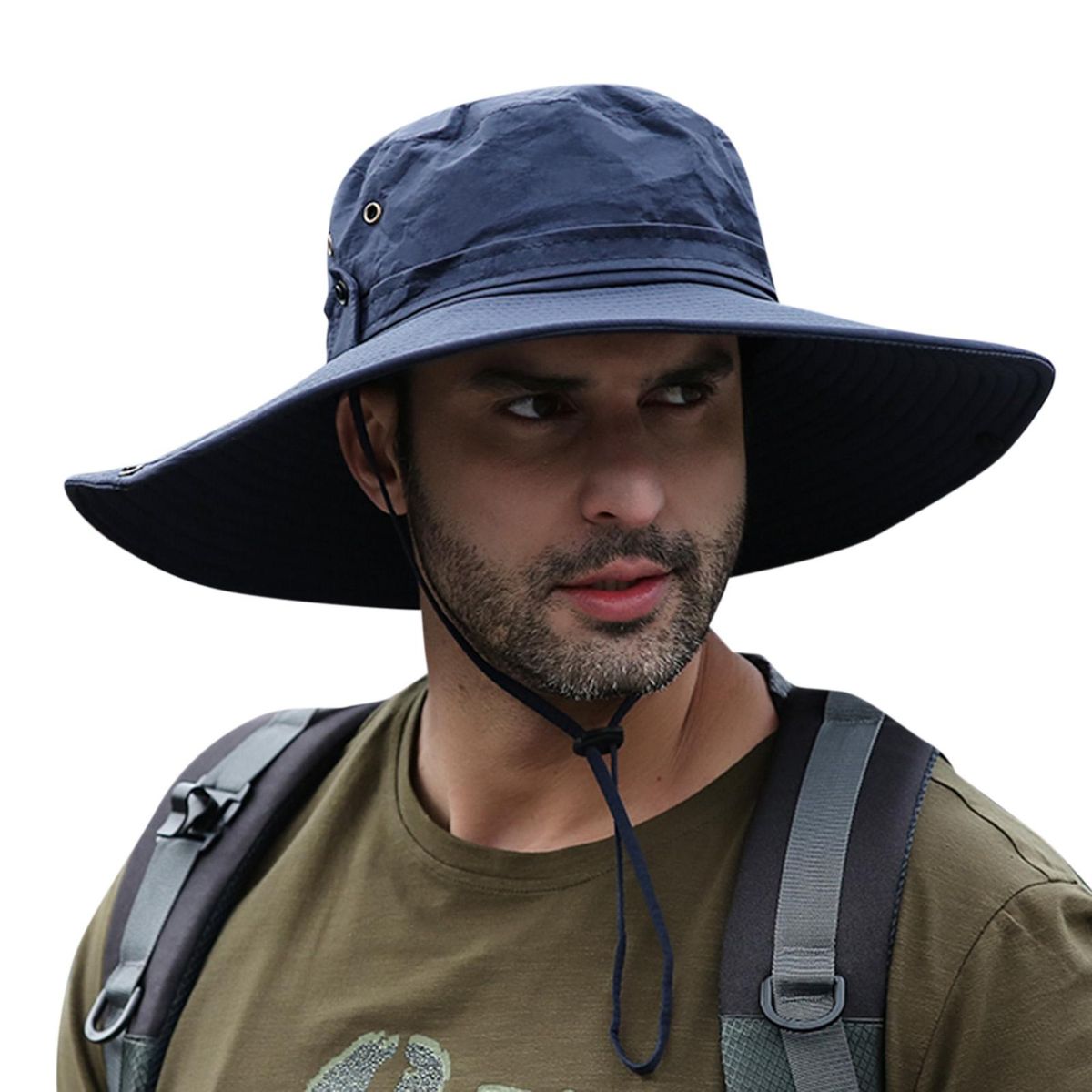 Sun Hat Wide Brim UV Protection Foldable Bucket Hat for Fishing Hiking Camping 12CM Brim