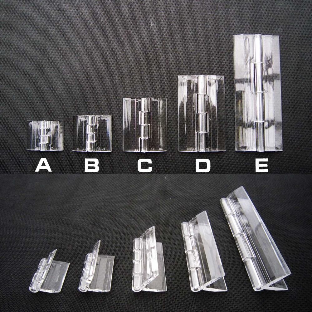 6pcs Clear Transparent Acrylic Plastic Hinge Box Piano PlexiglHinge