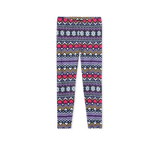 Girls Chevron  Print Full-length Leggings