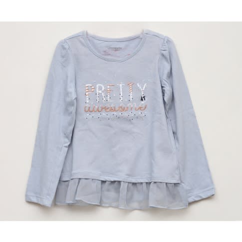 Pretty Print Girls Blouse-Blue