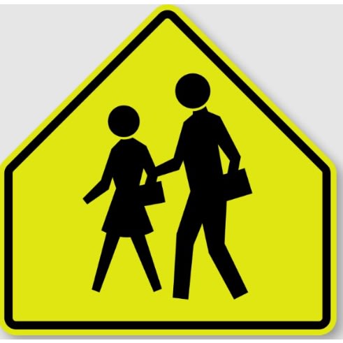 Children Crossing Aluminum Reflective Safety Sign