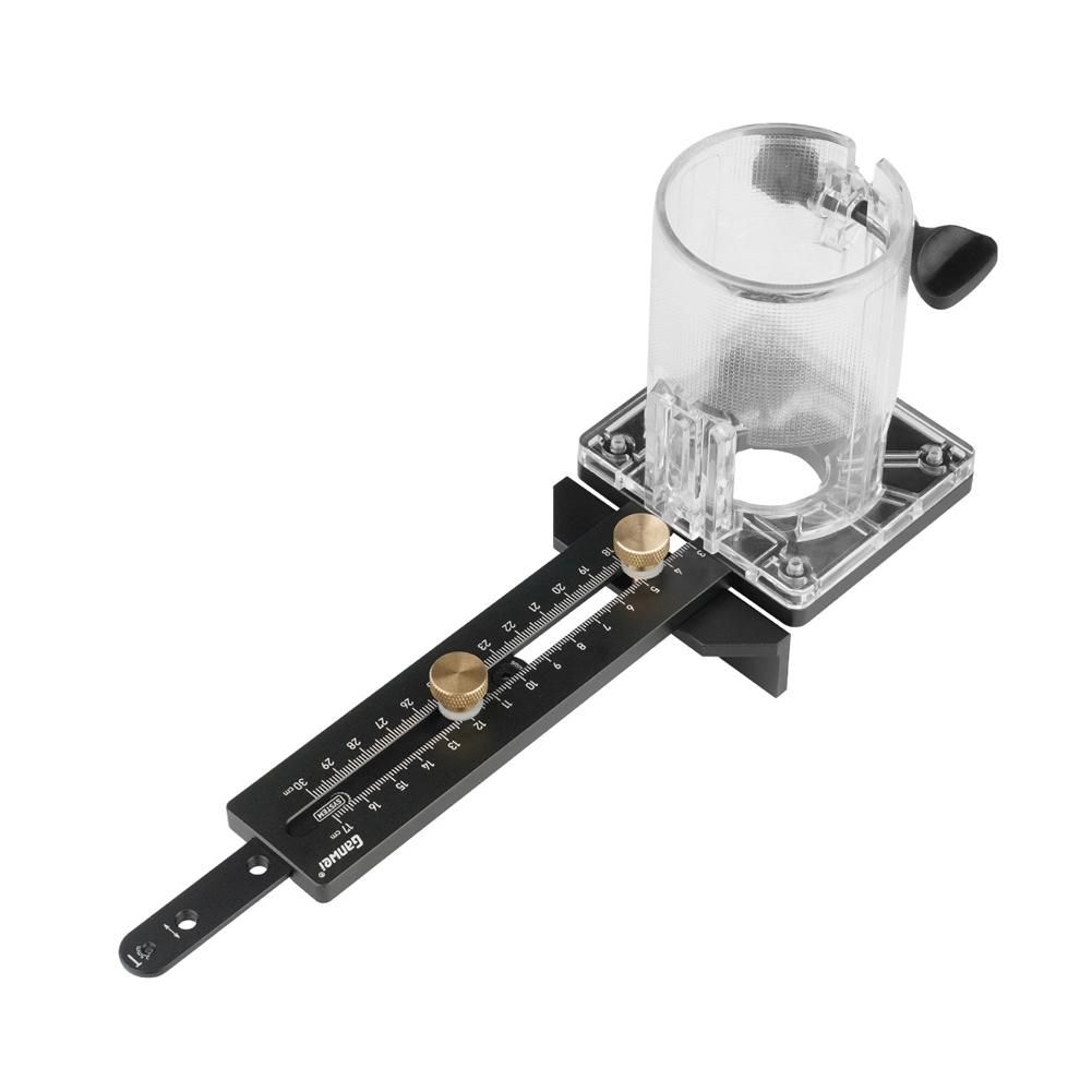 GanWei Aluminium Alloy Woodworking Electric Trimming Machine Circle Cutting Jig Wood Router Milling Circle Slotting Base Straight Line Backer Set 2 Position Ways for 65mm Diameter Trimmer