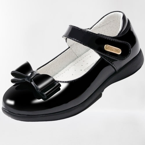 Girl Patent Leather School Shoe - Black