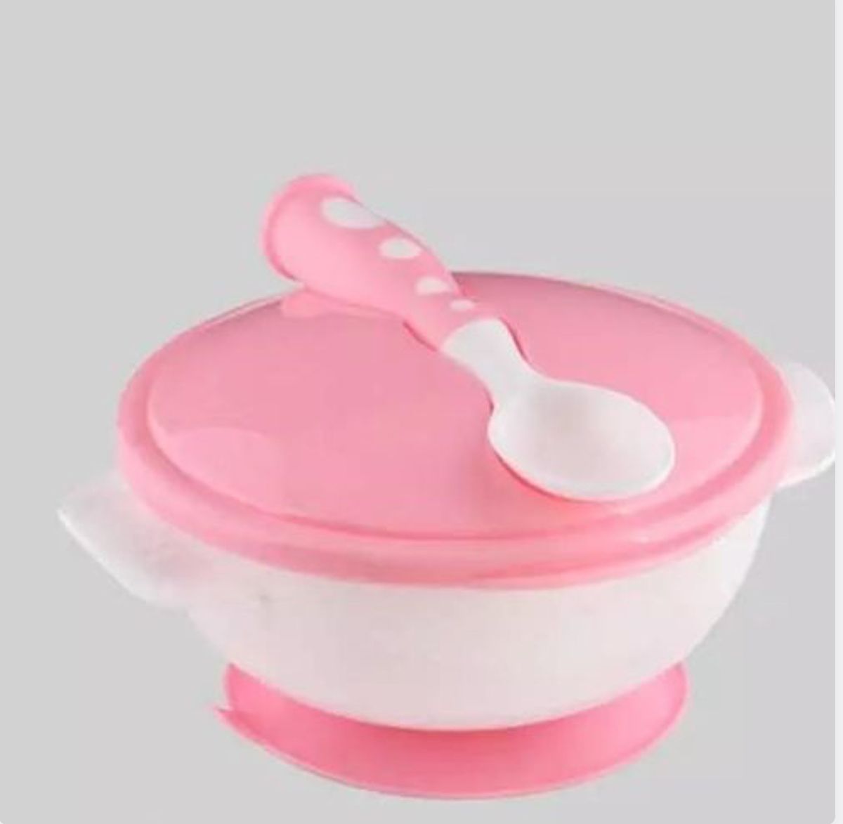 2 In 1 Plastic Baby Plate And Spoon