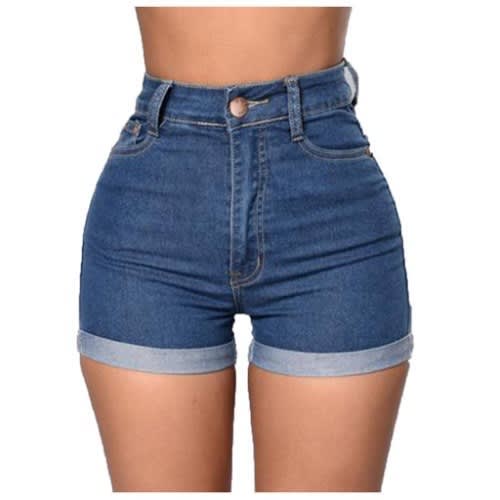 Women's Button Jean Shorts