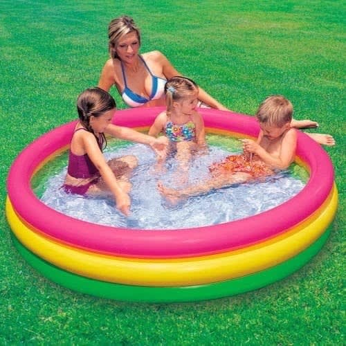 Inflatable Swimming Pool + Pump  - 1.14m X 25cm