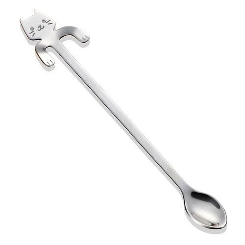 Stainless Steel Cat Coffee Drink Spoon Tableware