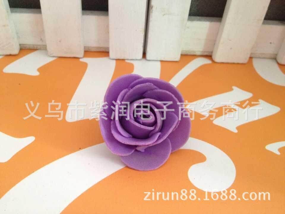 50pcs 2.5cm Simulation Foam PE Rose Violet