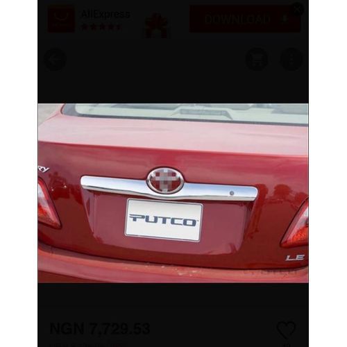 2007-2011 Toyota Camry Silver Booth/trunk Chrome