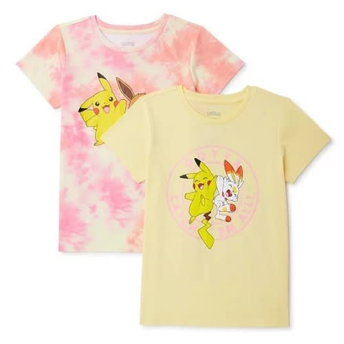 Pokemon Girls Short Sleeve Tshirt - 2 Pack