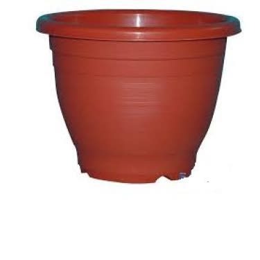 Plastic Flower Pot For Gardening - Clay Color
