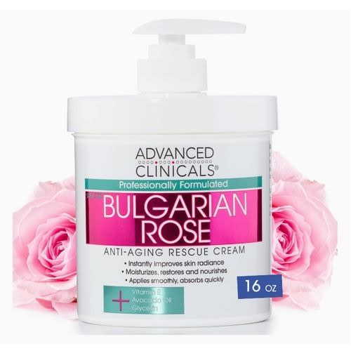 Advanced Clinicals Bulgarian Rose Skin Rescue Cream - 16oz