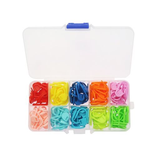 120Pcs Colorful Knitting Stitch Markers Crochet Hooks Nappy Pin Holder