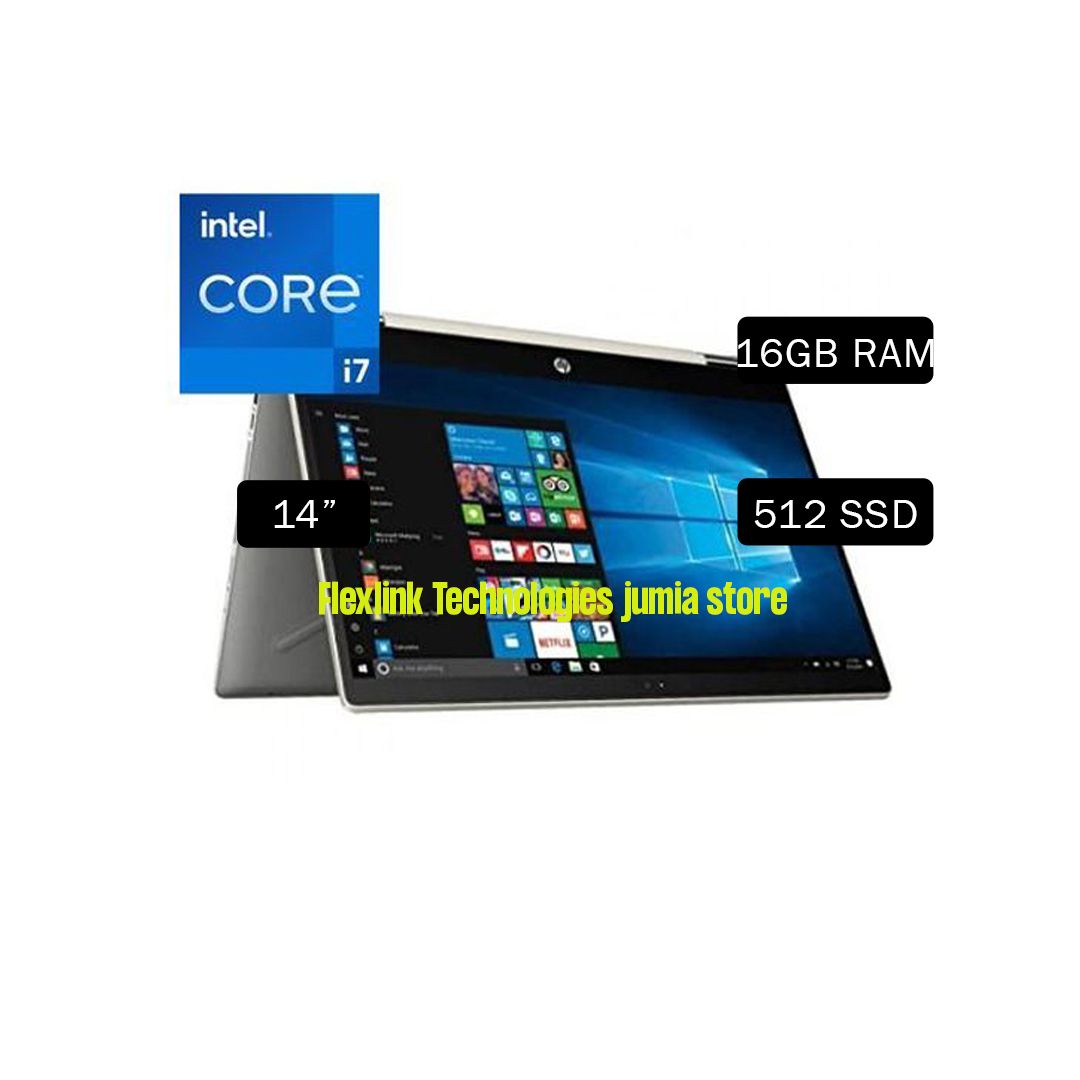 Pavilion X360 2-in-1 14-ek0059nia, Core I7-1255U, 16GB RAM, 512GB SSD, Touch, Backlit Keyboard