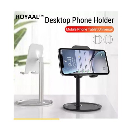 2 In 1 Mobile Phone Holder -Black & Silver