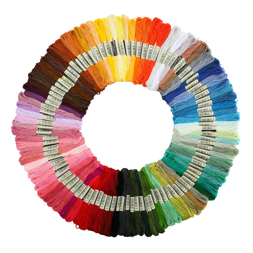 Cross Stitch String Cotton Sewing Skein Embroidery Thread 100Color