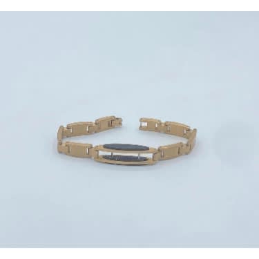 Plain Classic Pattern Rose Gold Men's Bracelet Link 20mm