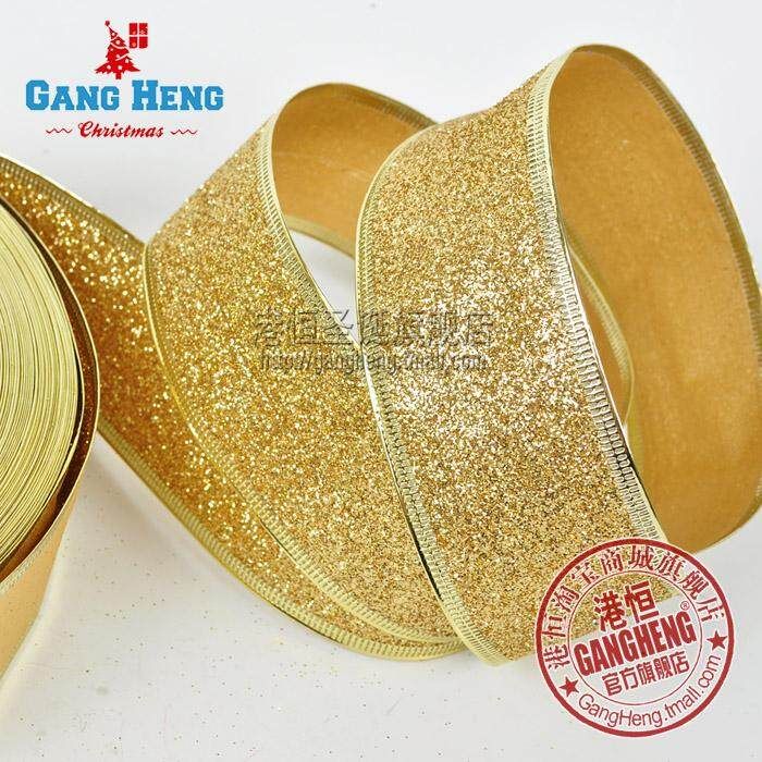 Gold Spring Onions Ribbon Christmas Trees Decoration Supplies