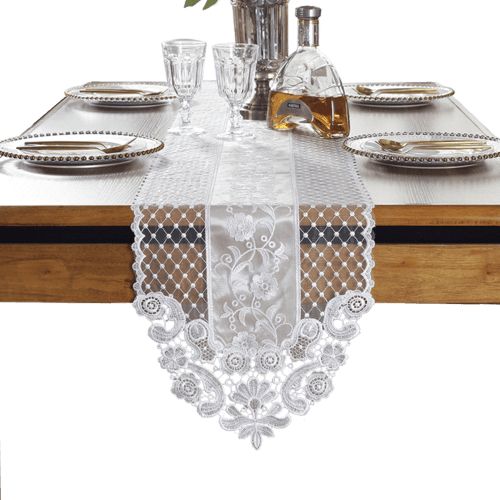120cm Lace Korean Princess Table Flag European White Simple Tea Table Runner French Lace TV Cabinet Tablecloth