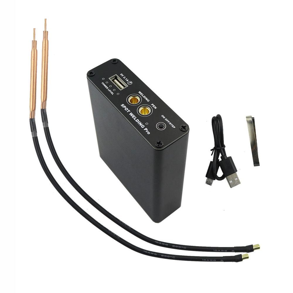 5 Gears Adjustable Mini Spot-Welding Machine Type-C Recharging Interface with Fast-charge Function for Soldering DIY 18650 Lithium Battery by Using 0.1-.015mm Nickel Sheet