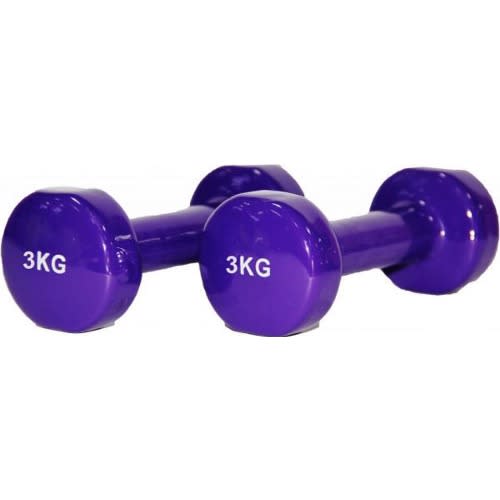 3kg Vinyl Coated Dumbbell - Blue