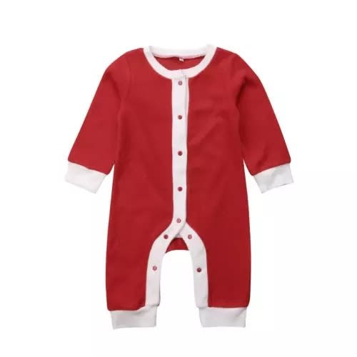 Santa Unisex Body Suit With Head Warmer - Red