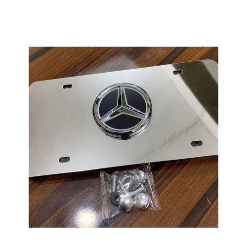 High Quality LED Full Silver Plate Number Cover For Mercedes Benz