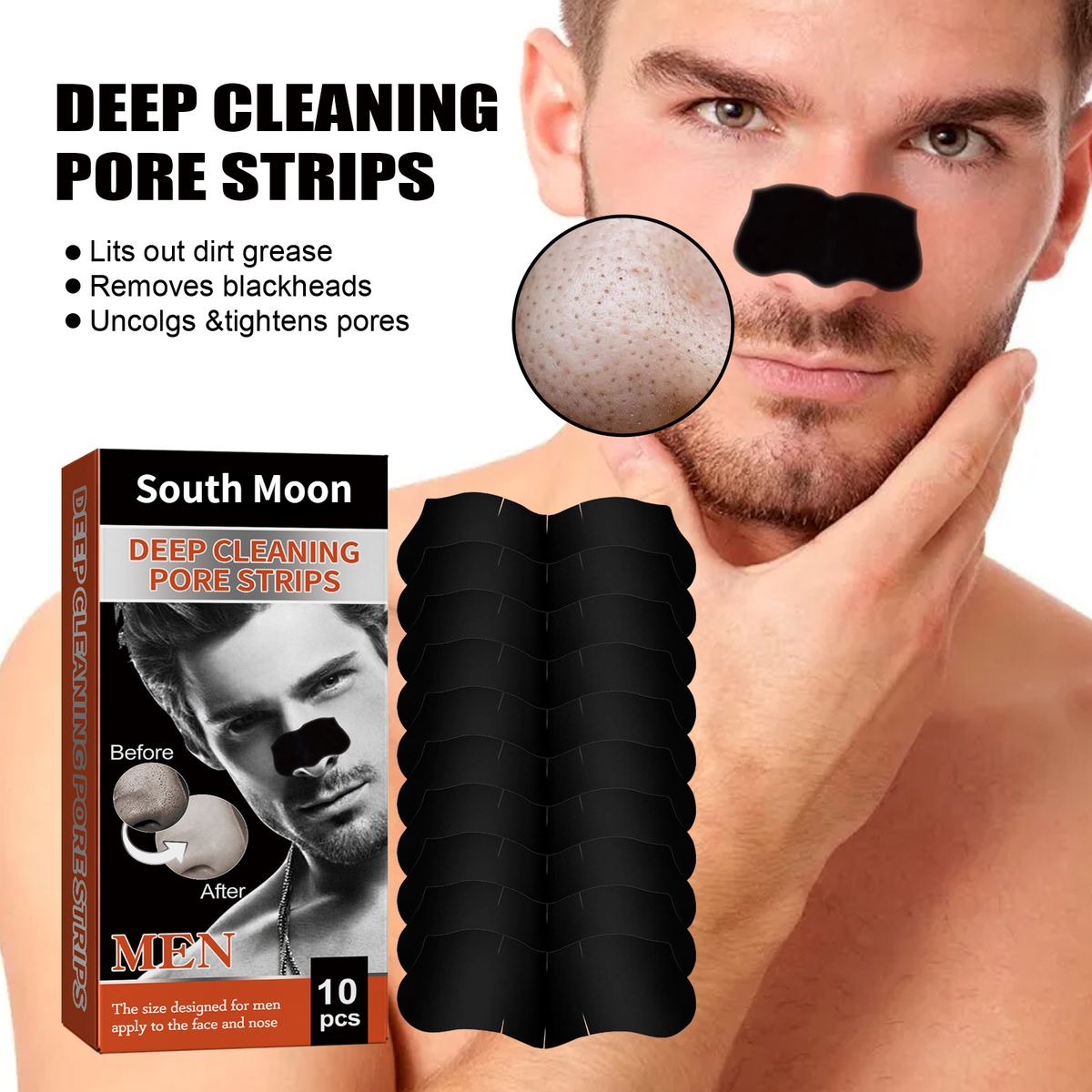 Male Deep Cleaning Pore Strip Blackhead Remover Nose Sticker