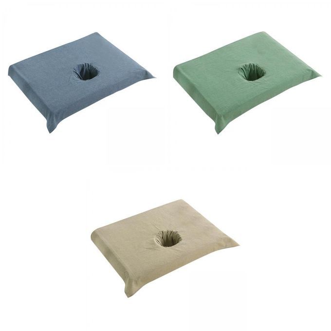 3Pcs Comfortable Pure Cotton Half  ​Table Sheet Face Hole Towel