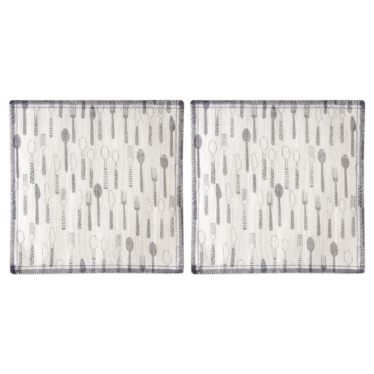 2Pcs Dish Towel Tree Print Dish Cloth B