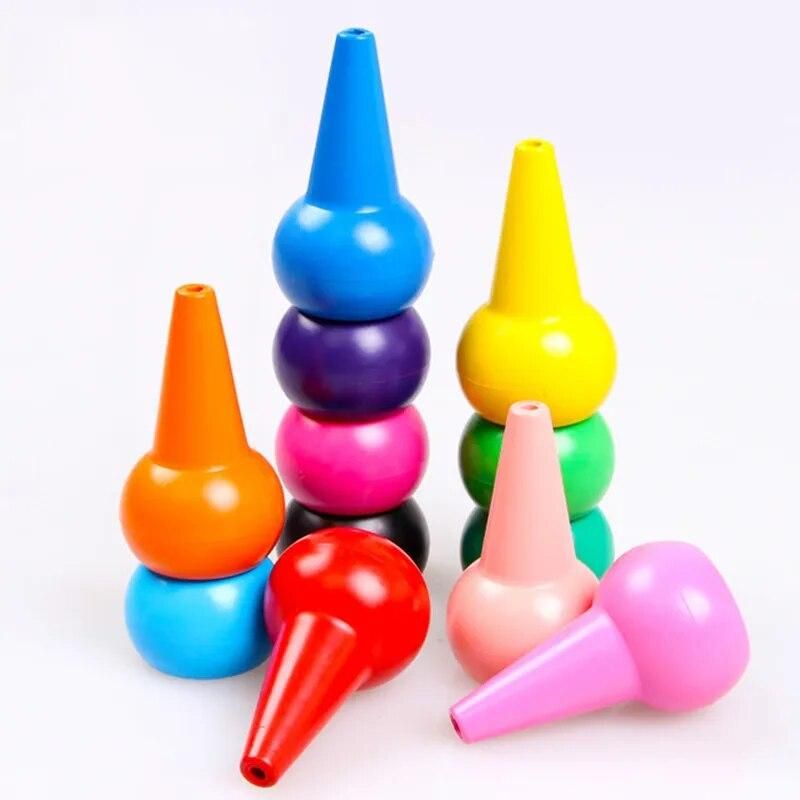 Non-toxic children's safety color Crayon baby 3D finger art Supplies kindergarten Easy to erase educational kid stationery