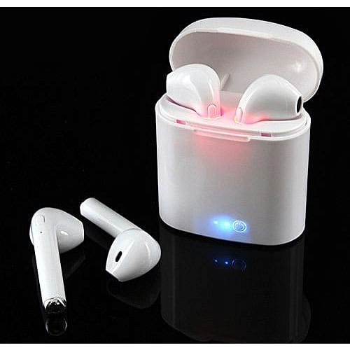 Wireless Bluetooth Earpiece With Charging Box - White