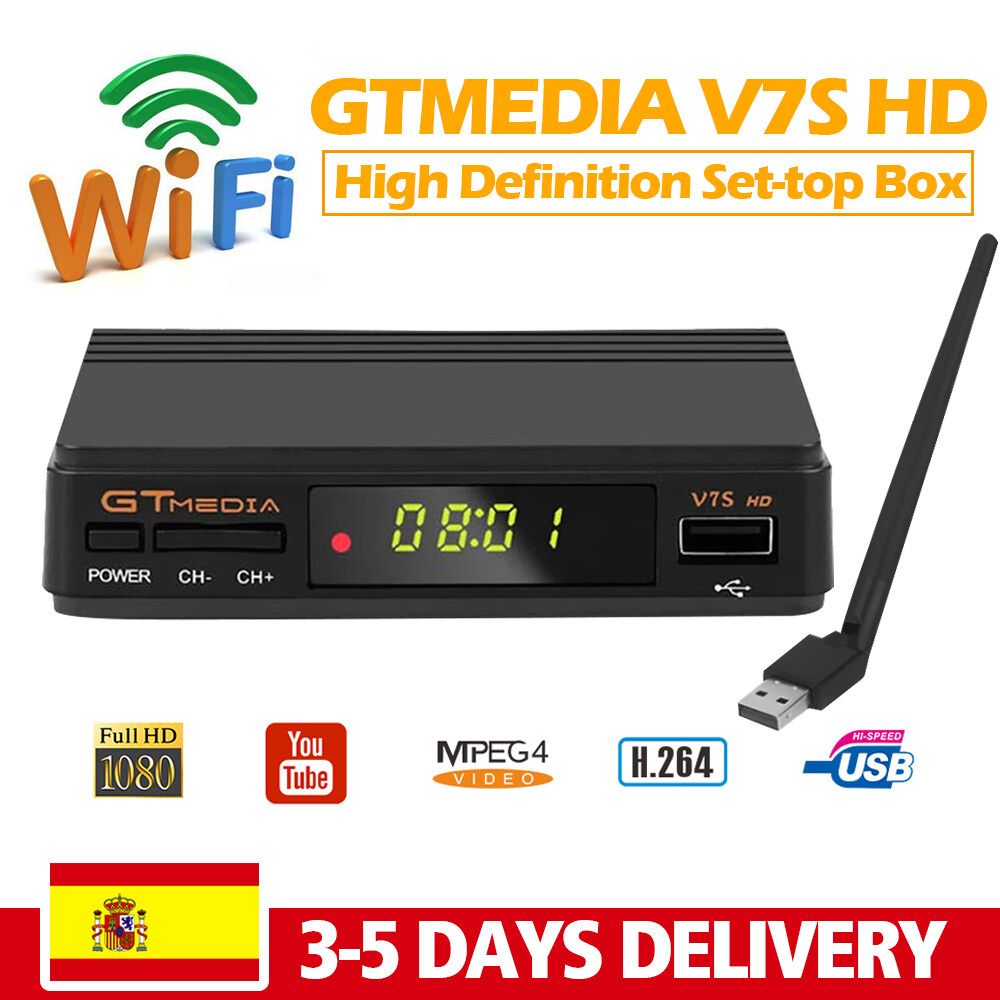 GTMEDIA V7S HD -S2 TV Digital Video Receiver HD 1080P Set-top Box No USB WIFI