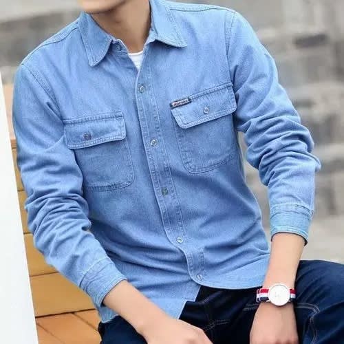 Men's Denim Shirt - Blue