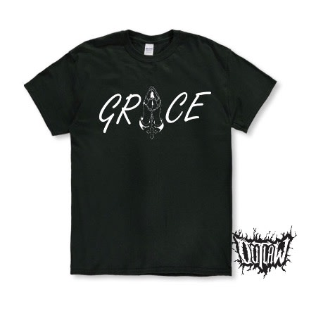 Outlaw's Black Grace Print T-shirt
