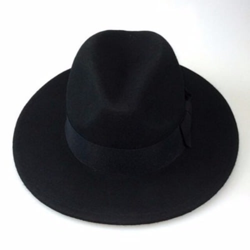 Wide Brim Cowboy Hat- Black