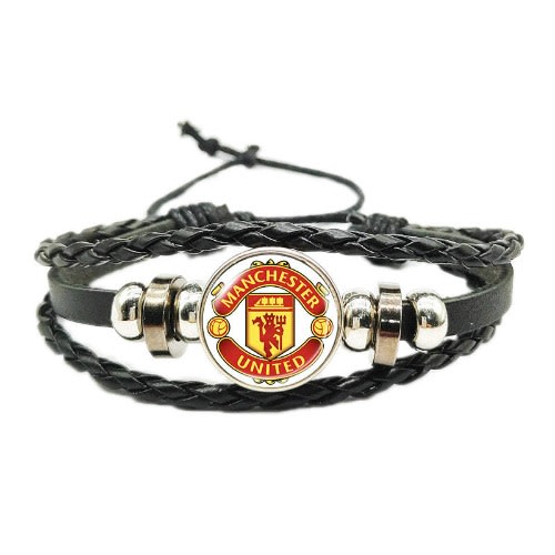 Customized Manchester United Leather Bracelet