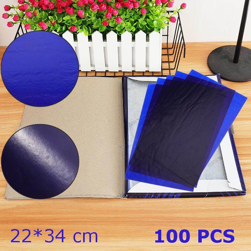 100 Sheets Carbon Transfer Paper Hand Stencil Tracing Blue Book Copy Papers