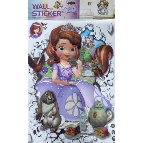 6d Kids Decorative Cartoon Wall Sticker - Sofia The First
