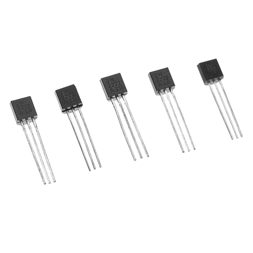 100Pcs 2N2222 TO92 Package 3 Pins NPN 40V 08A Silicone Transistor