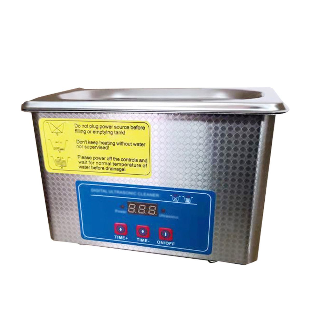 Stainless Steel Cleaner With Digital Timer Basket 40KHz