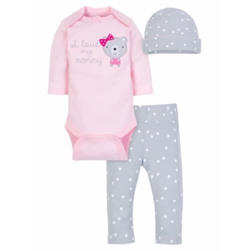 Baby Girl Take Me Home Bodysuit,pant & Cap Set