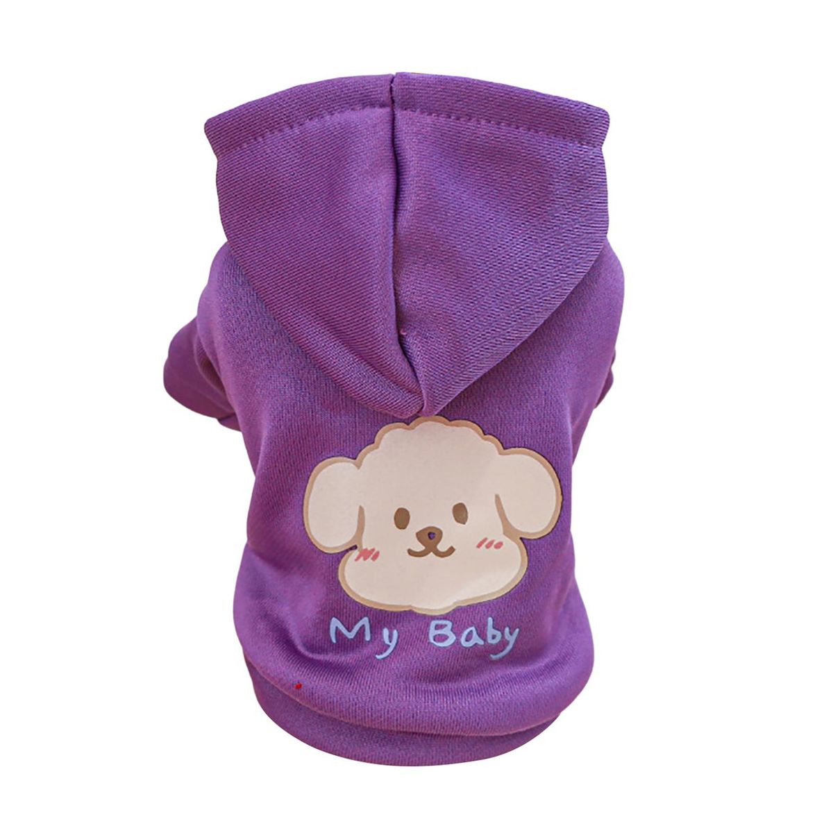 Pet Sweatshirt Dog Cat Two-legged Hooded Clothing Purple