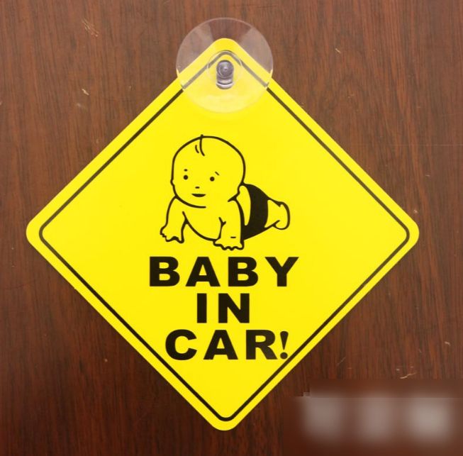 2PCS Reusable Baby In Car Sign/Sticker