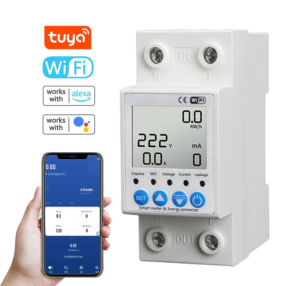 Tuya Wifi Intelligent Leakage Protecting Switch Current